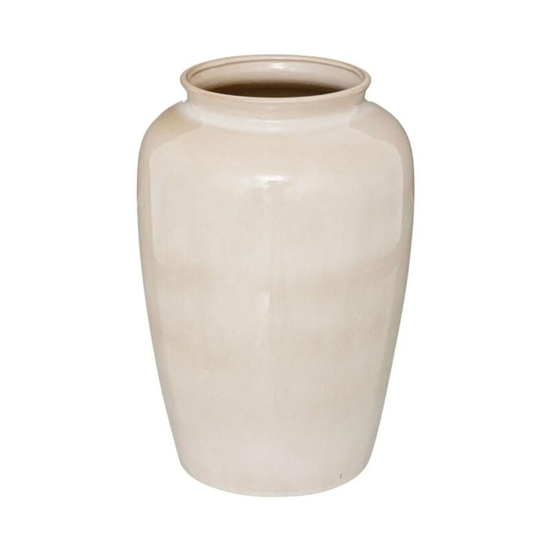 Vase Design en Céramique 'Seav' 29cm Beige