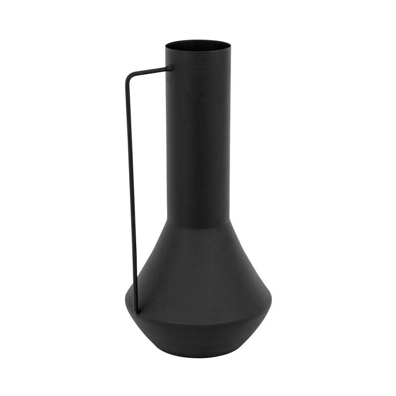 Vase Design en Métal 'Sylvain' 35cm Noir