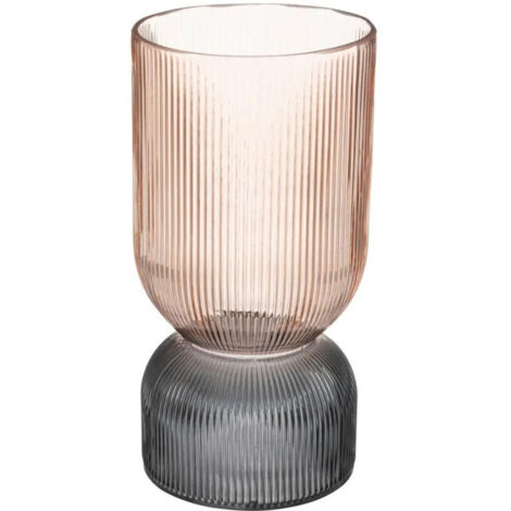 Vase Design en Verre "Bicolore" 24cm Rose