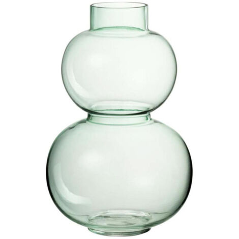 Vase Design en Verre "Boule" 28cm Vert