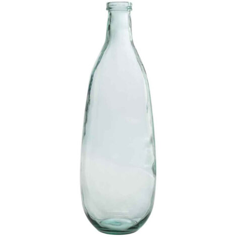 Vase Design en Verre "Bouteille" 75cm Transparent