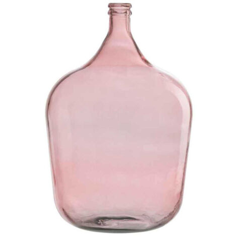 Vase Design en Verre "Bouteille Déco" 55cm Rose