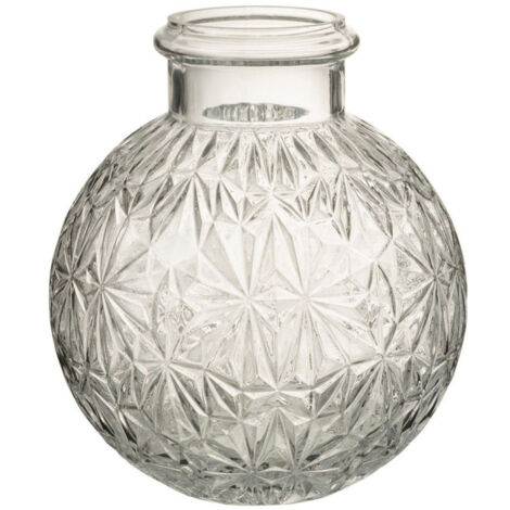 Vase Design en Verre "Diamant" 18cm Transparent