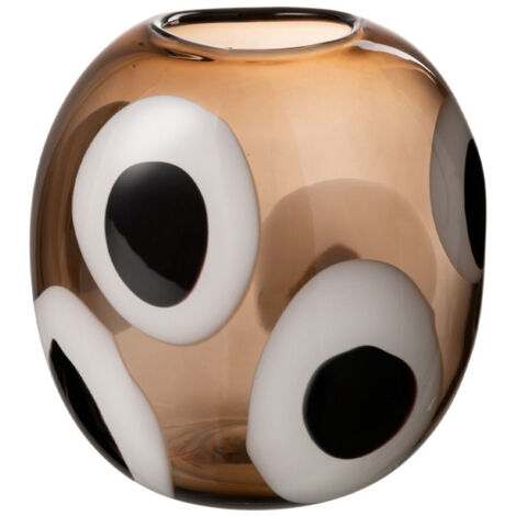 Vase Design en Verre "Izzy" 21cm Marron