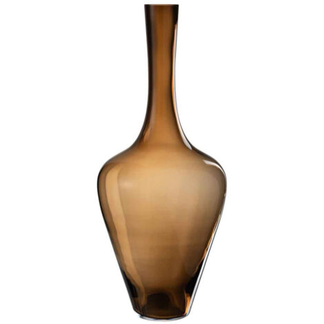 Vase Design en Verre "Joni" 70cm Marron Ambre