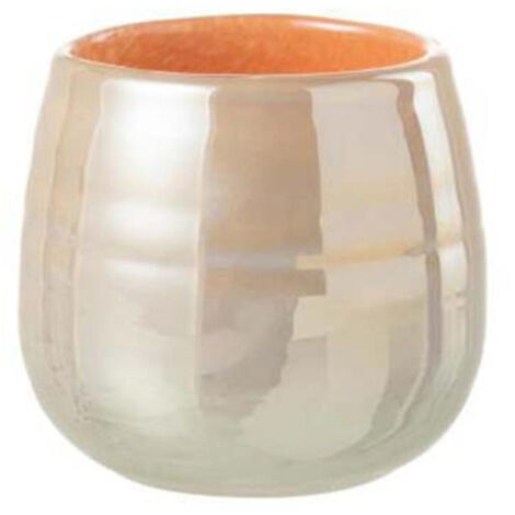 Vase Design en Verre "Juliette" 11cm Orange & Rose