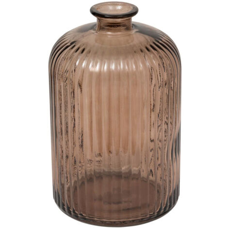Vase Design en Verre "Luz" 23cm Marron