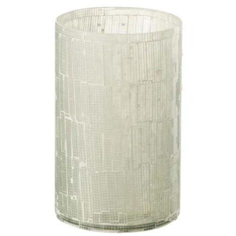 Vase Design en Verre "Mosaïque" 20cm Gris Clair