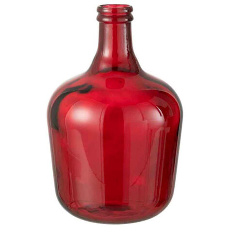 Vase Design en Verre "Penisola" 42cm Rouge