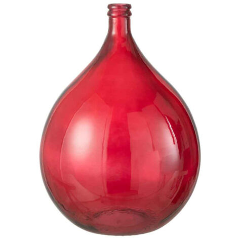 Vase Design en Verre "Penisola" 56cm Rouge