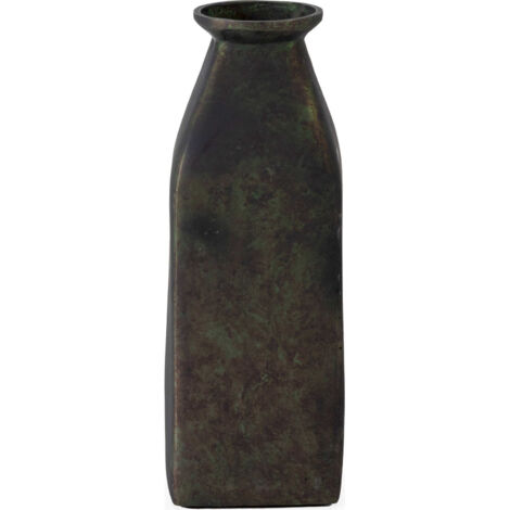 Vase design géométrique vert rouille élégant - Vert rouille tendance design chic