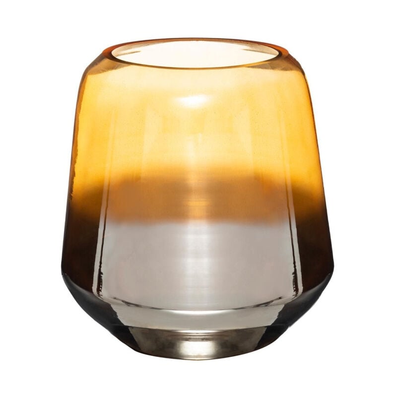Vase Design 'Metalambre' 24cm Ambre & Argent