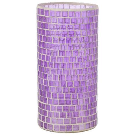 Vase Design "Mosaïque Ronde" 30cm Mauve