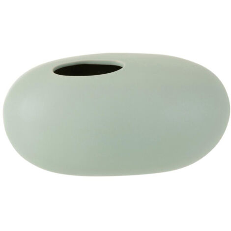 Vase Design "Ovale Céramique" 25cm Vert Pastel