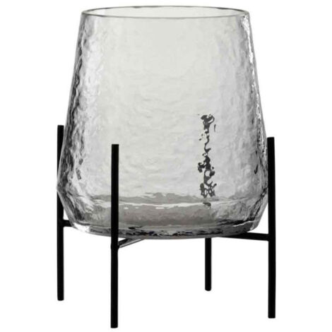 Vase Design sur Pied "Irrégulier" 25cm Transparent