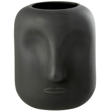 Vase Design Visage "Noé" 20cm Noir
