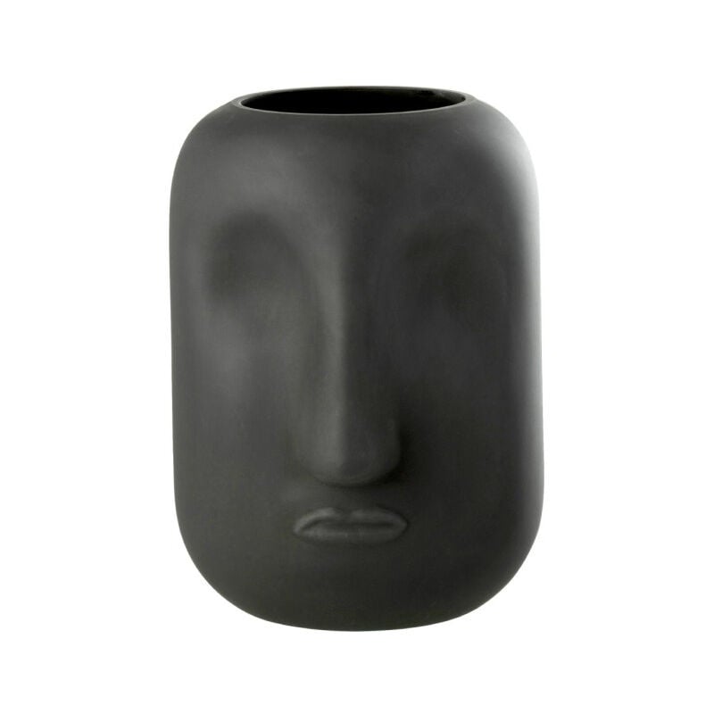 Vase Design Visage 'Noé' 25cm Noir