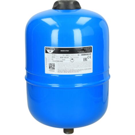 Vase d'expansion 8 litres pour installations d'eau de chauffage et d'eau sanitaire