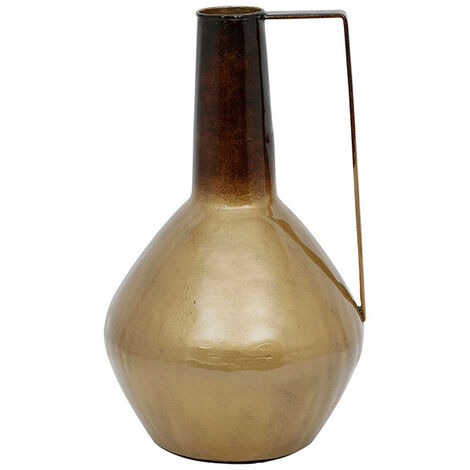 Vase design tube à essai avec support doré taille XL