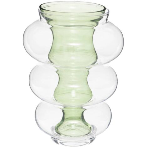 Vase Double Atmosphera x matali crasset H36cm aus grünem Glas - Atmosphera créateur d'intérieur