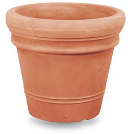 Vase Ducale Lisse Double Bord  Anthracite - 55 cm