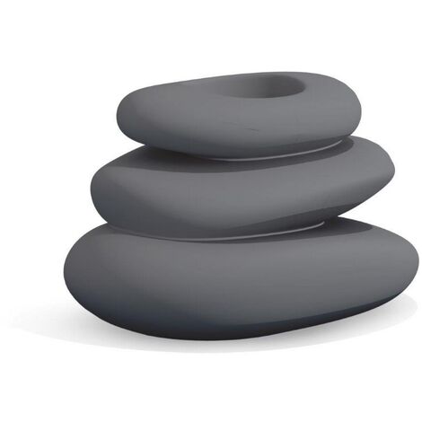 Vase Eden Gris en polymère Monacis - L75xP62xH47 cm