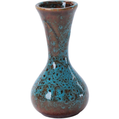 Vase Élégant en Céramique Traditionnelle Chinoise 10.8×5.7cm Set de 1 Pièce Rouge, Jaune, Bleu, Vert Cadeau Décor