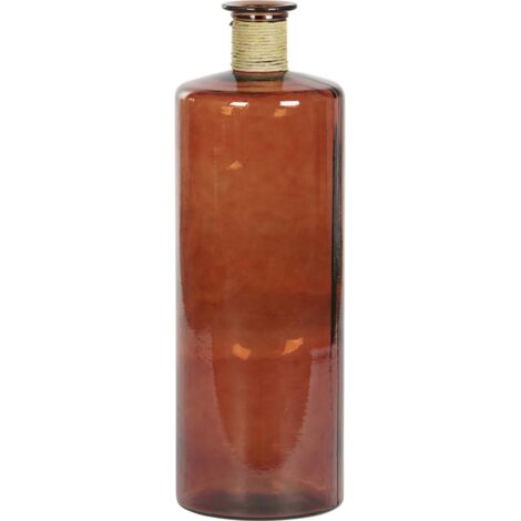 Vase élégant en verre recyclé terracotta écoresponsable - Terracotta profond en verre recyclé
