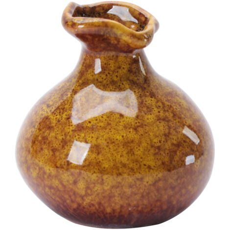 Vase Élégante de Céramique Artisanale - 8×7.5cm, Rouge/Jaune/Bleu/Vert, Résistant, Décor Intérieur/Cadeau (Lot 1)