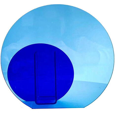 Vase en acrylique néon géométrique, design moderne pour décoration intérieure, facile à nettoyer, cercle principal et secondaire.