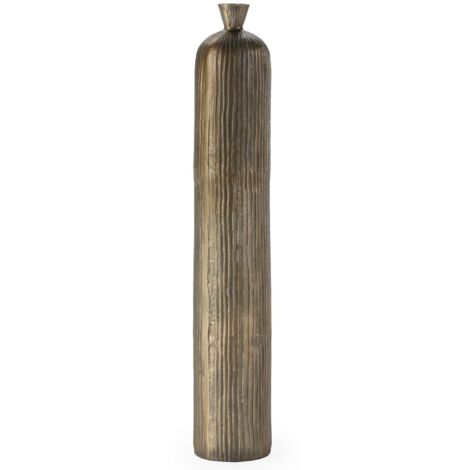Vase en aluminium doré antique DUVA – H 103cm