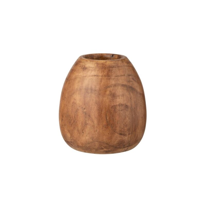 Pot en bois de paulownia brun 24x24x26cm