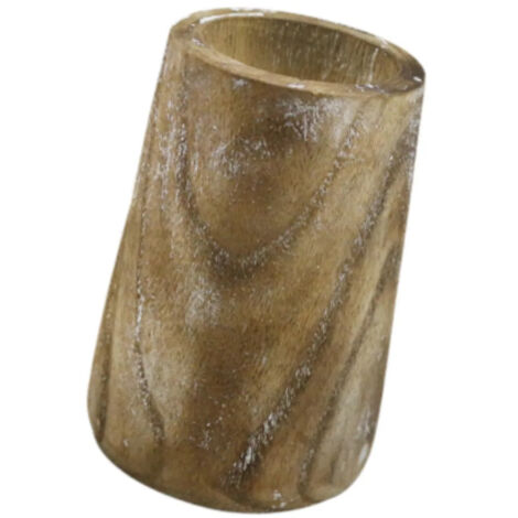 Vase en bois pour compositions florales couleur blanc dlav