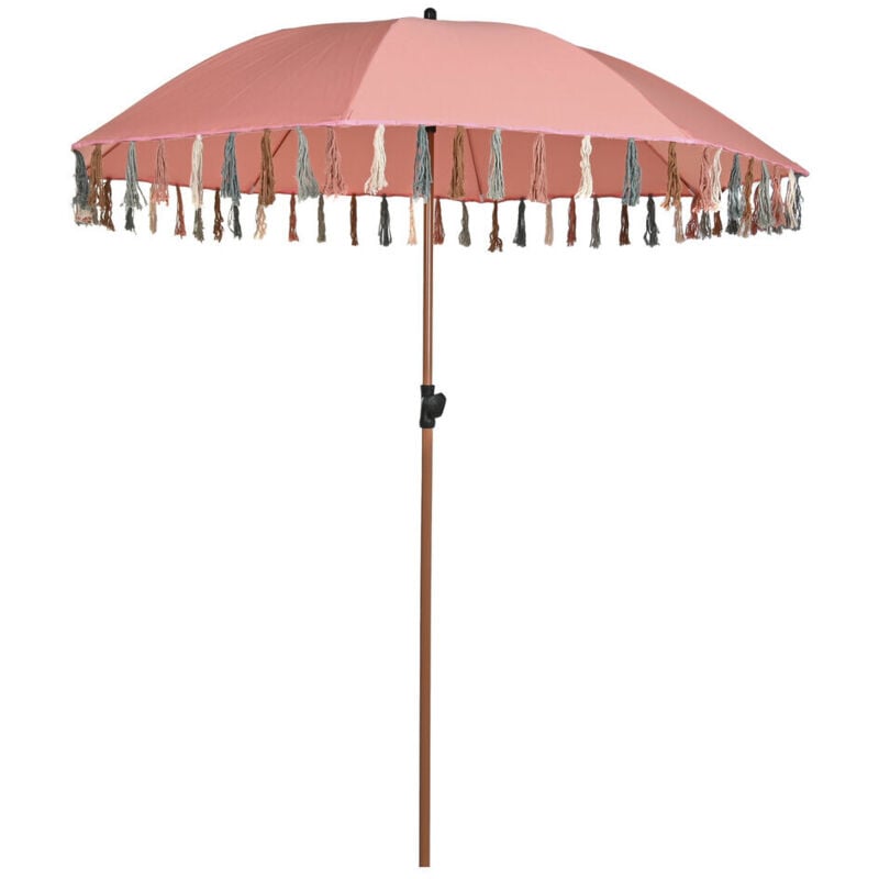 Parasol Polyester Acier 180X180X190 Flecos Corail