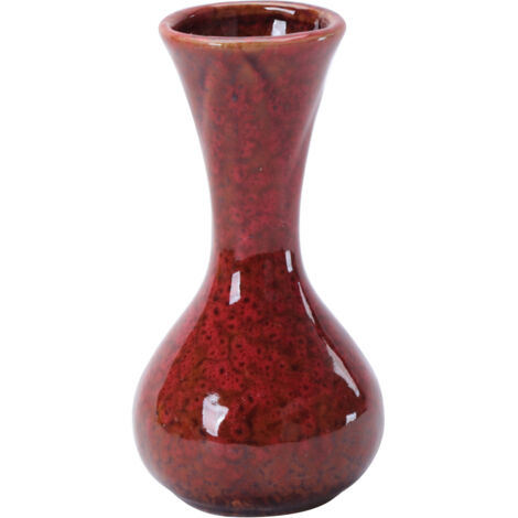 Vase en Céramique Artisanale  Vase Florale pour Mini Roses  Design Chinois Émaillé (4 Colours, Hauteur 10.8cm)