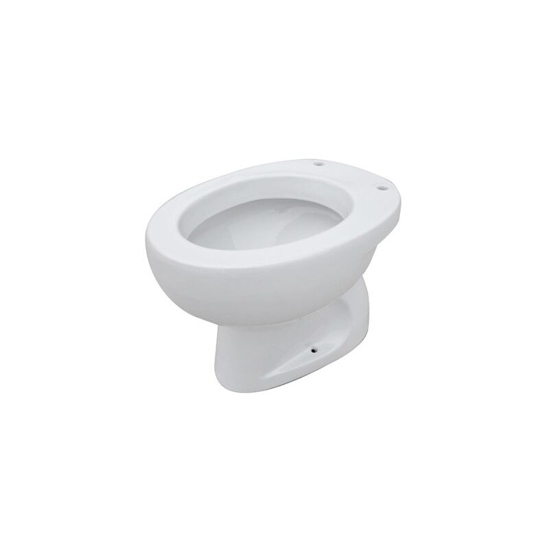 Vase en céramique blanc brillant avec siphon de sol Galassia Infanzia - Senza coprivaso