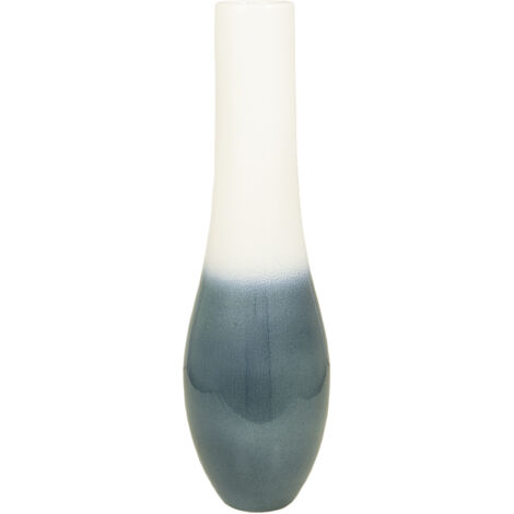 Vase en céramique bleu marine/blanc