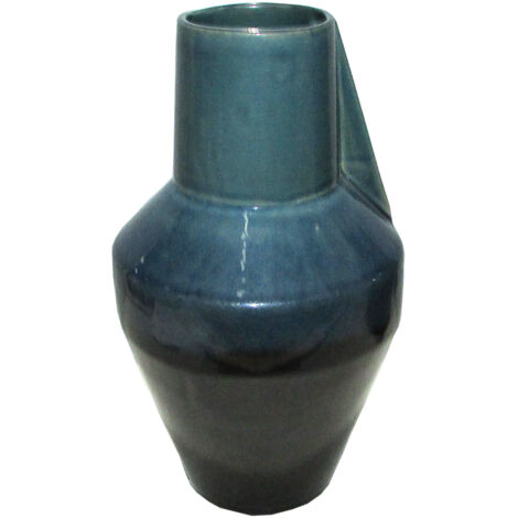 Vase en céramique bleu/noir