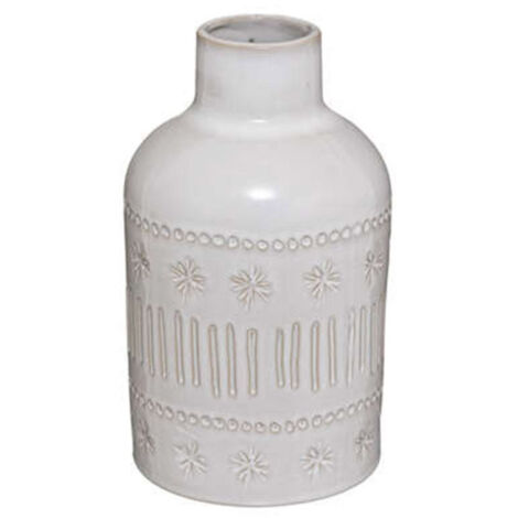 Vase en Céramique Design "Carmen" 21cm Ivoire