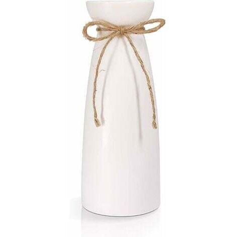MM_UNVERIFIED_BRAND Vase en Céramique, Grand Vase à Fleurs Blanc, Décoration Vase de Table Moderne, Vase Décoratif de Haute Qualité, pour Maison, Fête, Centre de Table de Mariage(23cm)