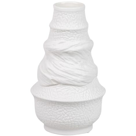 Vase en céramique Itaca blanc 35x14x39 cm