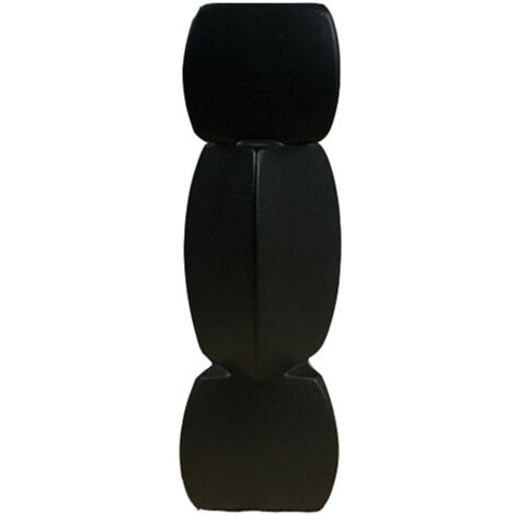 Vase en Céramique Noire Petite Forme Racine de Lotus pour Salon Chambre Bureau Déco