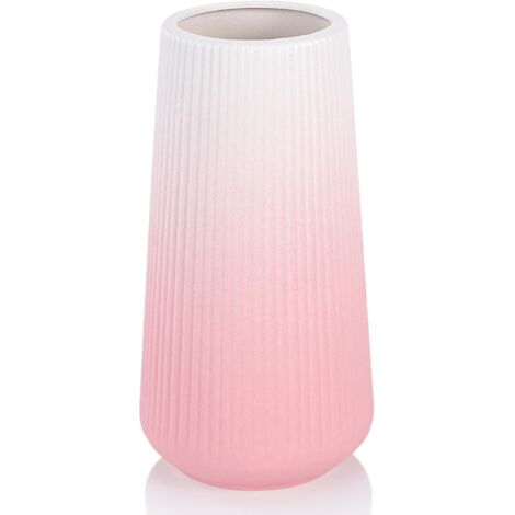 Vase en céramique rose, petit vase mignon pour fleurs d'herbes de la pampa, idéal pour la maison, le salon, une table ou une étagère.