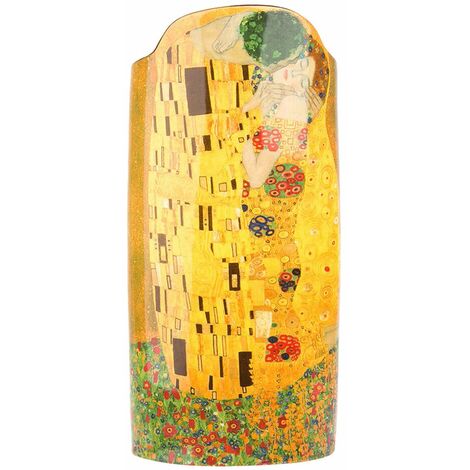 Vase en céramique silhouette - Klimt - Le Baiser 22.2 cm