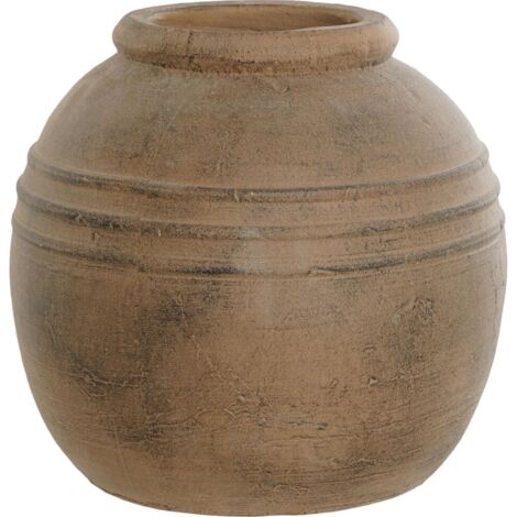 Vase en ciment style traditionnel pour une déco authentique - Beige effet ciment naturel