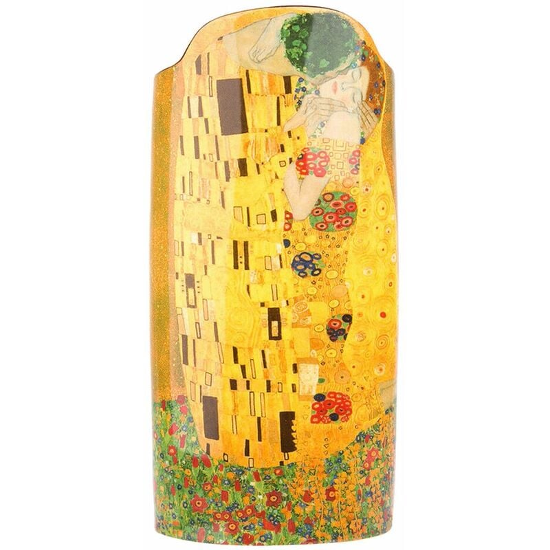 Vase en céramique silhouette - Klimt - Le Baiser 22.2 cm