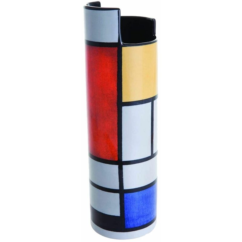 Vase en céramique silhouette Mondrian - Composition