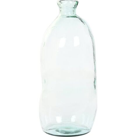 Vase en cristal recyclé transparent style organique urban - cristal transparent naturel