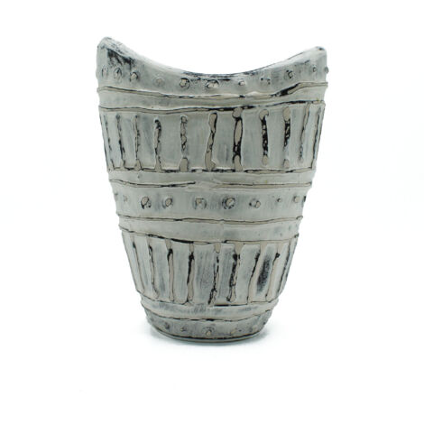 Vase en Forme de Col Large - Crème 22cm- Vendu par 1