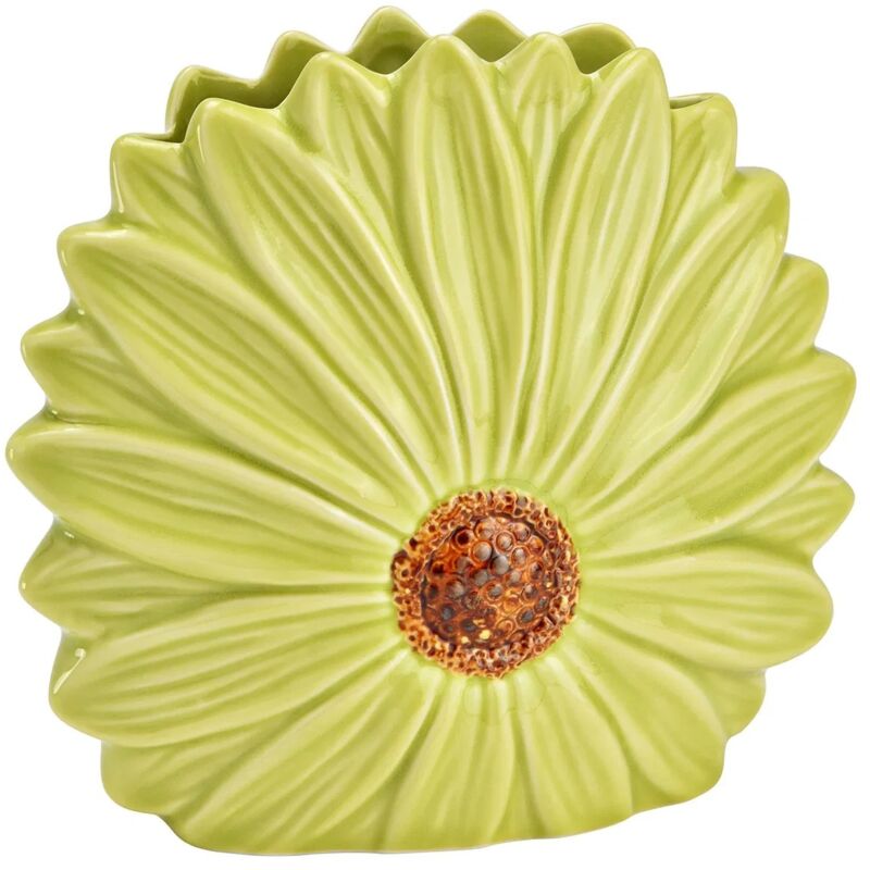 Vase en forme de fleur 17x16x7 cm vert